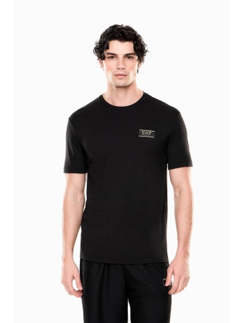 ea7 ανδρικό t-shirt με logo patch regular fit 