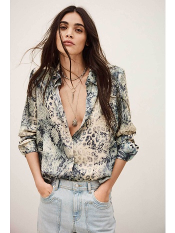 ba&sh γυναικείο πουκάμισο με snake print `cornelia` 