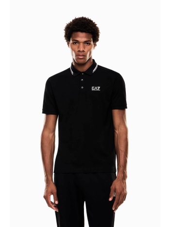 ea7 ανδρική κοντομάνικη μπλούζα πόλο πικέ με λογότυπο