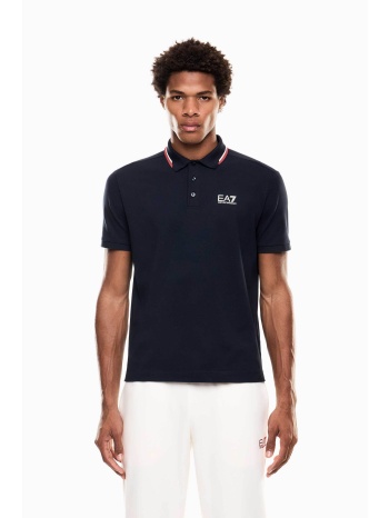 ea7 ανδρική κοντομάνικη μπλούζα πόλο πικέ με λογότυπο