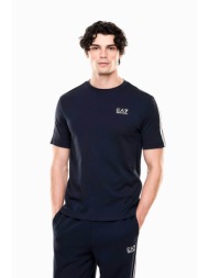ea7 ανδρικό t-shirt με λογότυπο και logo tape slim fit - 7m001861af12503 μπλε σκούρο