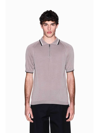 armani exchange ανδρική πλεκτή μπλούζα πόλο με φερμουάρ