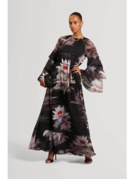 ted baker γυναικείο maxi φόρεμα με floral print `moliia` - 284169 μαύρο