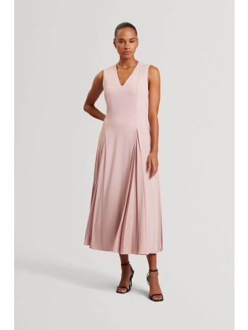 ted baker γυναικείο midi αμάνικο φόρεμα μονόχρωμο `carneli`