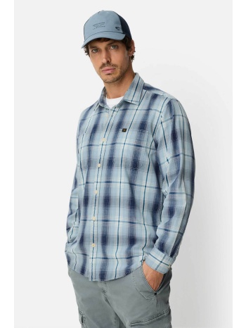 camel active ανδρικό πουκάμισο με καρό σχέδιο και τσέπες