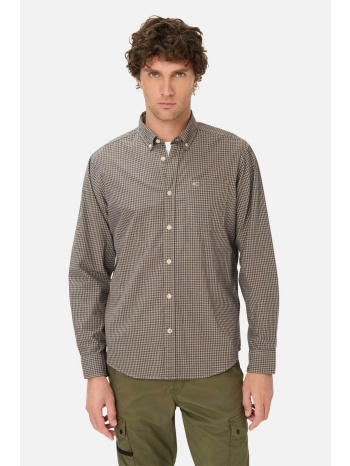 camel active ανδρικό πουκάμισο button down με καρό σχέδιο