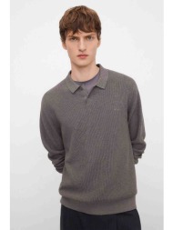 adolfo domínguez ανδρική μπλούζα πόλο regular fit - 151022281 καφέ