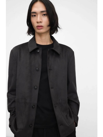 adolfo domínguez ανδρικό overshirt μονόχρωμο faux suede 