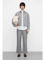 adolfo domínguez γυναικείο παντελόνι από faux δέρμα relaxed fit - 269052329 γκρι