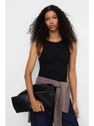 adolfo domínguez γυναικείο τοπ αμάνικο regular fit - 272012334 μαύρο