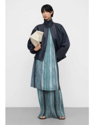 adolfo domínguez γυναικείο midi φόρεμα με ριγέ σχέδιο a-line - 292022305 μπλε