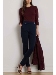 lauren ralph lauren γυναικείο ψηλόμεσο παντελόνι cropped straight tapered fit - 200980023002 μπλε σκ