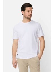 camel active ανδρικό t-shirt με κεντημένο monogram regular fit - c261nos-409700-9t87 λευκό