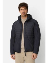 camel active ανδρικό αδιάβροχο μπουφάν με αποσπώμενη κουκούλα regular fit - c261-430974-7o66 μπλε σκ