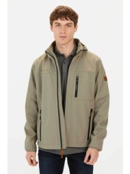 camel active ανδρικό αδιάβροχο μπουφάν με αποσπώμενη κουκούλα regular fit - c261nos-430120-9n61 μπεζ