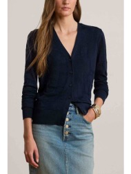 lauren ralph lauren γυναικεία πλεκτή ζακέτα με ανάγλυφο σχέδιο slim fit - 200p03476002 μπλε σκούρο