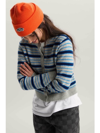 vans γυναικεία πλεκτή ζακέτα με ριγέ σχέδιο loose fit