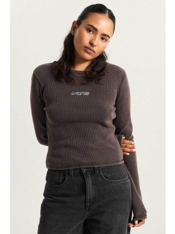 vans γυναικεία μπλούζα cropped standard fit `teri waffle` 