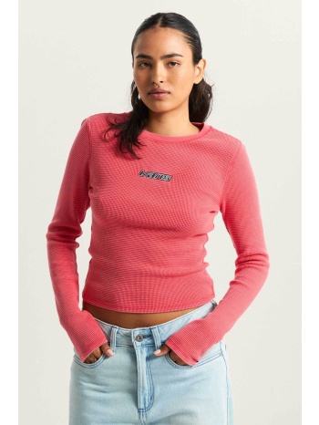 vans γυναικεία μπλούζα cropped standard fit `teri waffle` 