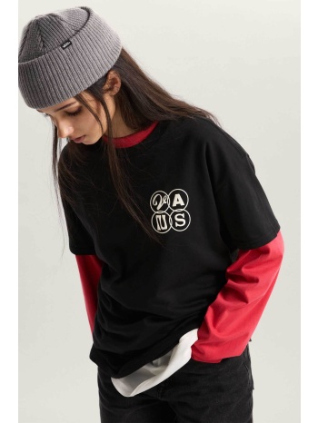 vans γυναικείο t-shirt loose fit `ellipse` - vn000xecblk1