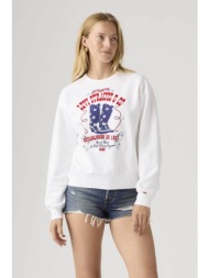 levi`s® γυναικεία μπλούζα φούτερ με print relaxed fit `graphic heritage` - a72880112 λευκό