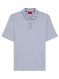 hugo boss ανδρική μπλούζα πόλο με logo patch regular fit `dalumo` - 50553045 γαλάζιο