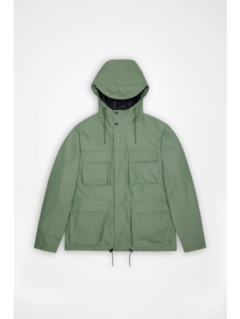 rains unisex αδιάβροχο jacket με κουκούλα `pocket jacket` 