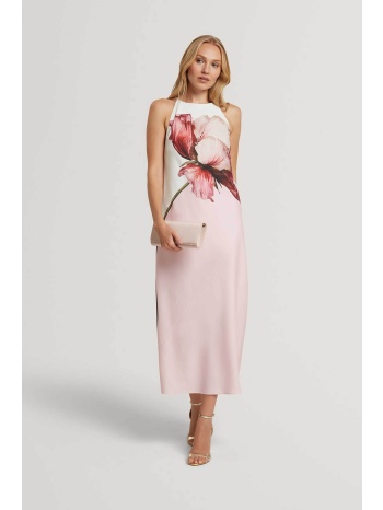 ted baker γυναικείο midi αμάνικο φόρεμα με floral print