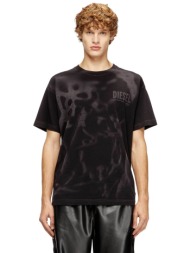 diesel ανδρικό t-shirt με all-over print και λογότυπο regular fit `t-norm-v7` - s26a199950ljbs μαύρο