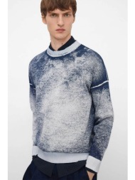 adolfo domínguez ανδρικό πουλόβερ με ξεβαμμένο εφέ - 153051955 σκούρο μπλε