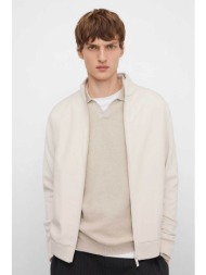 adolfo domínguez ανδρική πλεκτή ζακέτα μονόχρωμη με ψηλό λαιμό - 152031195 μπεζ