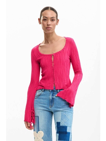 desigual γυναικεία πλεκτή ζακέτα μονόχρωμη `bucarest` 