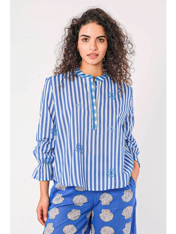 nimo with love γυναικεία μπλούζα με print `broom ikat red`