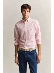 gant ανδρικό πουκάμισο button down με ψιλό ριγέ σχέδιο και τσέπη με κεντημένο λογότυπο regular fit -
