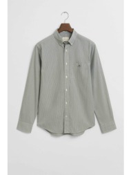 gant ανδρικό πουκάμισο button down με ψιλό ριγέ σχέδιο και τσέπη με κεντημένο λογότυπο regular fit -