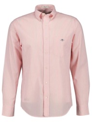 gant ανδρικό πουκάμισο button down με ριγέ σχέδιο και τσέπη με κεντημένο λογότυπο regular fit - 3000