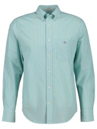 gant ανδρικό πουκάμισο button down με ριγέ σχέδιο και τσέπη με κεντημένο λογότυπο regular fit - 3000