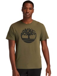 timberland ανδρικό t-shirt με tree logo print regular fit `kennebec river` - tb0a2c2ra581 λαδί