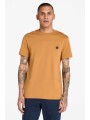timberland ανδρικό t-shirt με κεντημένο tree logo slim fit `dunstan river` - tb0a2bprp471 καμηλό