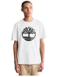 timberland ανδρικό t-shirt με tree logo print regular fit `kennebec river` - tb0a2c2r1001 λευκό