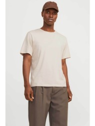 jack & jones ανδρικό τ-shirt με λογότυπο regular fit - 12151955 μπεζ