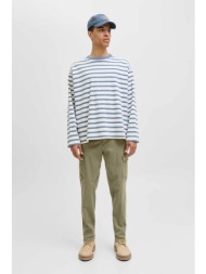 jack & jones ανδρικό παντελόνι cargo tapered fit - 12282388 λαδί