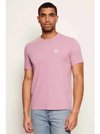 calvin klein jeans ανδρικό t-shirt μονόχρωμο με λογότυπο