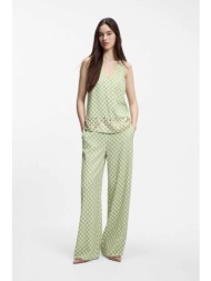 hugo boss γυναικείο παντελόνι με print relaxed fit `ηale` - 50559497 πράσινο