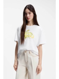 hugo boss γυναικείο t-shirt βαμβακερό με λογότυπο `vintage tee_24` - 50561264 λευκό