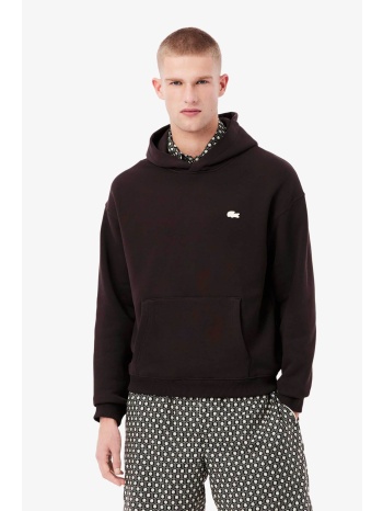 lacoste ανδρική μπλούζα φούτερ με κουκούλα και print στο