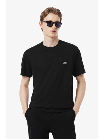lacoste ανδρικό t-shirt πικέ με λινάρι και κεντημένο