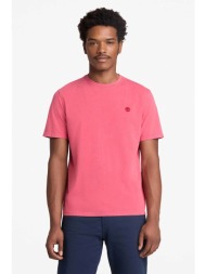 timberland ανδρικό t-shirt authentic fit `dunstan garment dye` - tb0a5yayn961 ροζ hot
