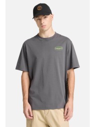 timberland ανδρικό t-shirt authentic fit `gas station graphic` - tb0a5mq4w081 γκρι