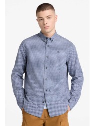 timberland ανδρικό πουκάμισο button down με καρό σχέδιο και κεντημένο logo tree regular fit `micro p